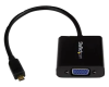 Lenovo StarTech.com Micro HDMI® to VGA Adapter Converter for Smartphones / Ultrabook / Tablet – 1920×1080 – Micro HDMI Male to VGA Female (MCHD2VGAE2) – video converter – black