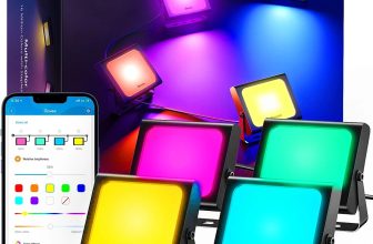 Govee RGBICWW LED Smart Flood Lights, 4 PACK