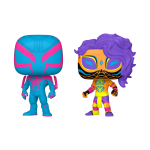 Funko POP! 2-PACK Spider-Man 2099 And Spider-Man India (Black Light) – Spider-Man: Across The Spider-Verse