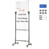 VEVOR Rolling Magnetic Whiteboard, Double-sided Mobile Whiteboard 24×48 Inches, Adjustable Height Dry Erase Board with Wheels, 1 Magnetic Erase & 3 Dry Erase Markers & Movable Tray for Office School