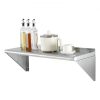 VEVOR 12″ x 36″ Stainless Steel Shelf, Wall Mounted Floating Shelving with Brackets, 250 lbs Load Capacity Commercial Shelves, Heavy Duty Storage Rack for Restaurant, Kitchen, Bar, Home, and Hotel