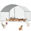 VEVOR Metal Chicken Coop Walk-in Chicken Run with Waterproof Cover 9.8×6.5×6.5ft
