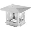 VEVOR Chimney Cap 228.6 x 228.6mm, 304 Stainless Steel Fireplace Chimney Cover, Not Easily Toppled & Practical Accessories & Easy Installation, Fits Mesh Flue Covers Outside Clay Flue Shingles, Silver