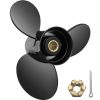 VEVOR Outboard Propeller, Replace for OEM 765183, 3 Blades 13 1/4″ x 17″” Pitch Aluminium Boat Propeller, Compatible with 40-140HP 2-Stroke Evinrude Outboard, with 13 Tooth Splines, RH”
