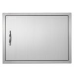VEVOR BBQ Access Door, 685×508 mm Single Outdoor Kitchen Door, Stainless Steel Flush Mount Door, Wall Vertical Door with Handle, for BBQ Island, Grilling Station, Outside Cabinet