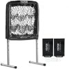 VEVOR 9 Hole Baseball Net, 28″x27″ Softball Baseball Training Equipment for Hitting Pitching Practice, Heavy Duty Height Adjustable Trainer Aid with Strike Zone & 4 Ground Stakes, for Youth Adults