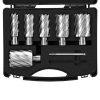 VEVOR Annular Cutter Set, 6 pcs Universal Shank Mag Drill Bits, 2″ Cutting Depth, 1″ to 2″ Cutting Diameter, M2AL High-Speed Steel, with 2 Pilot Pins and Portable Case, for Using with Magnetic Drills