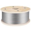 VEVOR 316 Stainless Steel Wire Rope 500ft Length, Steel Wire Cable 3/16 Inch, Steel Cable Railing Decking With 1×19 Strands Construction, 4700lbs Breaking Strength For Stair, Handrail, Clothesline