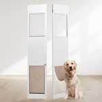 VEVOR Dog Door for Sliding Glass Door 75 7/8″-80 11/16″ Adjustable Height XL