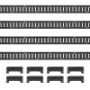 VEVOR E Track Tie Down Rail Kit, 2′ Steel Rails, 4 Pack, Secure Cargo & Heavy Loads Up to 2000 lbs, Heavy Duty Etrack Rails with Screws for Garages, Vans, Trailers, Motorcycle Tie Downs, ATV Mountings