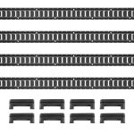 VEVOR E Track Tie Down Rail Kit, 2′ Steel Rails, 4 Pack, Secure Cargo & Heavy Loads Up to 2000 lbs, Heavy Duty Etrack Rails with Screws for Garages, Vans, Trailers, Motorcycle Tie Downs, ATV Mountings