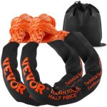 VEVOR Soft Shackle Synthetic Recovery Rope 2PCS 1/2″x22″ 44092lbs Break Strength