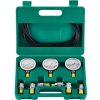 VEVOR Hydraulic Pressure Test Kit, 250/400/600bar, 3 Gauges 6 Test Couplings 3 Test Hoses, Excavator Hydraulic Test Gauge Set with Portable Carrying Case for Excavator Tractors Construction Machinery