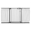 VEVOR Baby Gate, 29.5″-57.8″ Extra Wide, 30″ High, Dog Gate for Stairs Doorways and House, Easy Step Walk Thru Auto Close Child Gate Pet Security Gate with Pressure Mount Kit and Wall Mount Kit, Black