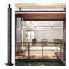 VEVOR Cable Railing Post 36x1x2in Horizontal Hole Deck Railing Post Black 1-Pack