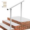 VEVOR Handrail Outdoor Stairs, 3ft, 34 Inch Outdoor Handrail White Outdoor Stair Railing Adjustable from 0 to 60 Degrees Handrail for Stairs Outdoor White Aluminum Stair Railing for Garden
