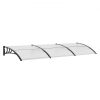 VEVOR Window Door Awning Canopy, 38″ x 117″ Door Canopy Exterior, UF50+ PC Sunshade Sheet Awnings, Outdoor Patio Awning Sun Shade, Transparent, Waterproof, for Sun Shutter, UV, Rain, Snow Protection