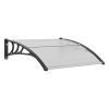 VEVOR Window Door Awning Canopy 40″ x 40″, UPF 50+ Polycarbonate Entry Door Outdoor Window Awning Exterior, Front Door Overhang Awning for Sun Shutter, UV, Rain, Snow Protection, Hollow Sheet