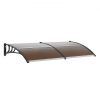 VEVOR Window Door Awning Canopy 80″ x 40″, UPF 50+ Polycarbonate Entry Door Outdoor Window Awning Exterior, Front Door Overhang Awning for Sun Shutter, UV, Rain, Snow Protection, Hollow Sheet