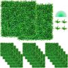 VEVOR Artificial Boxwood Panel UV 48pcs Boxwood Hedge Wall Panels Artificial Grass Backdrop Wall 10X10″ 4cm Green Grass Wall Fake Hedge for Decor Privacy Fence Indoor Outdoor Garden Backyard