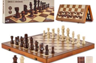 VEVOR Magnetic Wooden Chess Set, 15 inch 2-IN-1 Chess Checkers Game Set, Folding Chess Board Games for Adults Kids, 2 Queens Portable Travel Gift Chess Set for Tournament Professional Beginner