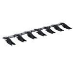 VEVOR Bucket Tooth Bar, 53”, Heavy Duty Tractor Bucket Teeth Bar for Sub-Compact Tractor Loader, 4560 lbs Load-Bearing Capacity, Fits Bucket Cutting Edges Sized 1/2″ or Less with No Drilling Required