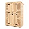 VEVOR Outdoor Wooden Storage Shed Waterproof Garden Tool Shed 58×78 inch