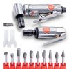 VEVOR Air Die Grinder Kit Right Angle Grinder & Die Grinder Combo for Grinding