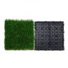 VEVOR Artifical Grass Tiles Interlocking Turf Deck Set, 9 Pack 305×305 mm, Synthetic Fake Grass Self-draining Mat Flooring Decor Pad, Perfect For Multi-Purpose Indoor Outdoor Entryway Scraper Dog Mats