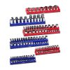 VEVOR Magnetic Socket Organizer Set 6PCS Socket Trays Blue & Red for Metric SAE