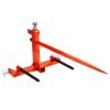VEVOR 49″ Hay Spear, Bale Spears 1600lbs Loading Capacity, Three-Point Hitch Tractor Attachment with 2pcs 17.5″ Stabilizer Spears, Quick Attach Spike Forks