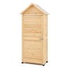 VEVOR Outdoor Wooden Storage Shed Waterproof Garden Tool Shed 28×63 inch