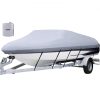 VEVOR Waterproof Boat Cover, 20′-22′ Trailerable Boat Cover, Beam Width up to 106″ Hull Cover Heavy Duty 210D Marine Grade Polyester Mooring Cover for Fits V-Hull Boat with 5 Tightening Straps