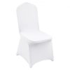 VEVOR Stretch Spandex Folding Chair Covers, Universal Fitted Chair Cover, Removable Washable Protective Slipcovers, for Wedding, Holiday, Banquet, Party, Celebration, Dining (200PCS White)