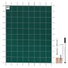 VEVOR Pool Safety Cover 18x42ft, Inground Pool Cover fit for 16×40 ft Pool, Rectangle Inground Safety Pool Cover Green Mesh Solid Pool Safety Cover for Swimming Pool Winter Safety Cover