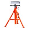 VEVOR Roller Stand, Heavy Duty 2500 LBS Load Capacity, 27.6″-52″ Height Adjustable, 45# Steel Folding Roller Support Stand for Pipes, Wooden Boards