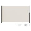 VEVOR Creamy-white Retractable Patio Screen 118 Inch In Length Office Dividers 63 Inch In Height Retractable Screen Partition Wall Outdoor Retractable Gate Retractable Fence Screens For Patio Privacy