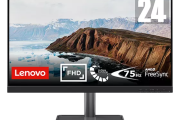 Lenovo L24i-30 24″ FHD Monitor (IPS, 75Hz 4ms, HDMI VGA, FreeSync, Phone Holder, Tilt)