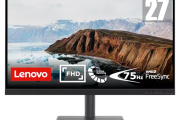 Lenovo L27e-30 27″ FHD Monitor (IPS, 75Hz 4ms, HDMI VGA, FreeSync, Phone Holder, Tilt)
