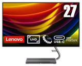 Lenovo Qreator 27″ 4K UHD Monitor (IPS, 60 Hz, HDMI DP, USB-C, FreeSync, HDR400, Speakers, Wireless Phone Charging)
