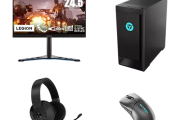 Lenovo Legion T5 26AMR5 A75700G 1TB 16G + Legion Y25g-30 Gaming Monitor + Legion H600 Wireless Gaming Headset + Legion M600s Qi Gaming Mouse AMD Ryzen™ 7 5700G Processor (3.80 GHz up to 4.60 GHz)/Windows 11 Home 64/1 TB SSD M.2 2280 PCIe Gen4 Performance TLC