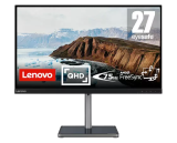 Lenovo L27q-38 27″ 2K QHD Monitor (VA, 75Hz 4ms, HDMI DP, FreeSync, Speakers, Phone Holder, Tilt/Swivel/Lift/Pivot)
