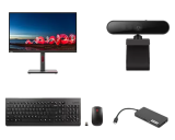 Lenovo Work bundle 2 – Monitor, Keyboard & Mouse, Webcam, Hub