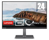 Lenovo L24q-35 24″ 2K QHD Monitor with Eyesafe (IPS, 75Hz 4ms, HDMI DP, FreeSync, Speakers, Phone Holder, Tilt)