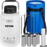 VEVOR 3L Liquid Nitrogen Container Cryogenic Container LN2 Tank Dewar with Straps 6pcs Canisters for Lab
