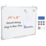 VEVOR Magnetic Whiteboard, 24 x 18 Inches, Dry Erase Board for Wall with Aluminum Frame, White Board Includes 1 Magnetic Erase & 2 Dry Erase Marker & Movable Tray for Office Home Restaurant and School