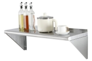 VEVOR 12″ x 36″ Stainless Steel Shelf, Wall Mounted Floating Shelving with Brackets, 250 lbs Load Capacity Commercial Shelves, Heavy Duty Storage Rack for Restaurant, Kitchen, Bar, Home, and Hotel