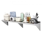 VEVOR 12″ x 60″ Stainless Steel Shelf, Wall Mounted Floating Shelving with Brackets, 315 lbs Load Capacity Commercial Shelves, Heavy Duty Storage Rack for Restaurant, Kitchen, Bar, Home, and Hotel