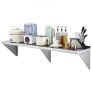 VEVOR 14″ x 60″ Stainless Steel Shelf, Wall Mounted Floating Shelving with Brackets, 400 lbs Load Capacity Commercial Shelves, Heavy Duty Storage Rack for Restaurant, Kitchen, Bar, Home, and Hotel