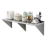 VEVOR 18″ x 60″ Stainless Steel Shelf, Wall Mounted Floating Shelving with Brackets, 450 lbs Load Capacity Commercial Shelves, Heavy Duty Storage Rack for Restaurant, Kitchen, Bar, Home, and Hotel